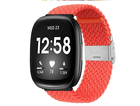 Correa Pulsera Trenzada Flexible para Fitbit by Google Versa 3 Naranja