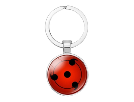 Naruto sharingan mata gantungan kunci aksesori anime kartun uchiha clan cabochon keren gantungan kunci liontin mainan untuk hadiah anak-anak