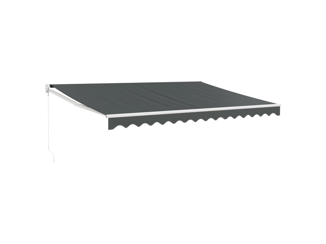 Maison Exclusive - Toldo Retráctil Aluminio Y Tela Gris Antracita 4x3 M
