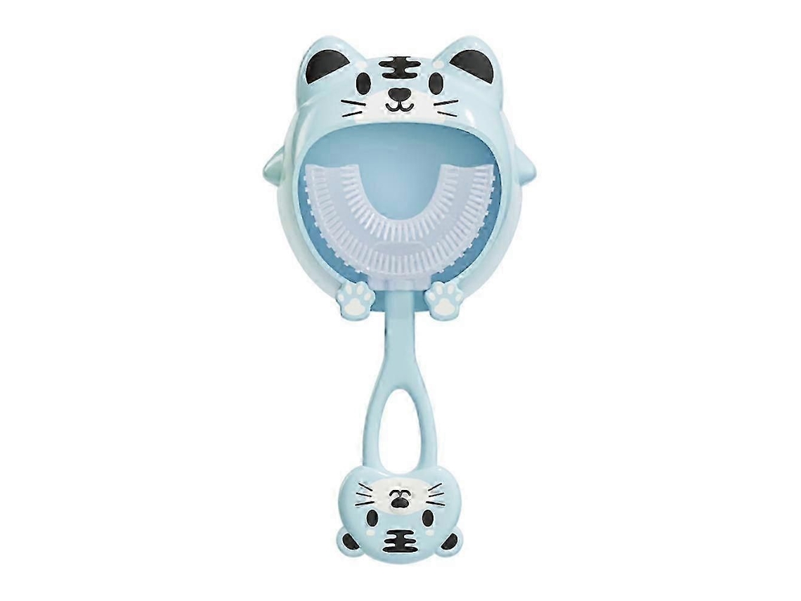 Cepillo de dientes infantil en forma de U, modelo 2025, para bebés de 2 a 12 años, con cerdas suaves y mango de silicona. Ideal para la limpieza.