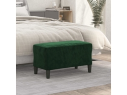 Lovely Home Banco 70X35X41 Cm Terciopelo Verde-Oscuro