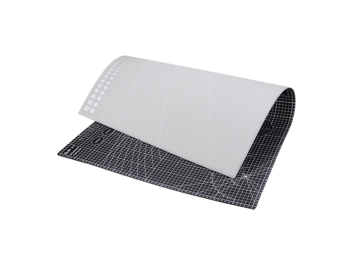 Tapete de corte, A1, doble cara, PVC, 35,43 x 23,62 pulgadas, negro OEM