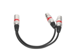 Cable Divisor En Y Jorindo Jd6067 De 0,3 M Con Conectores Xlr Macho A Dos Conectores Xlr Hembra
