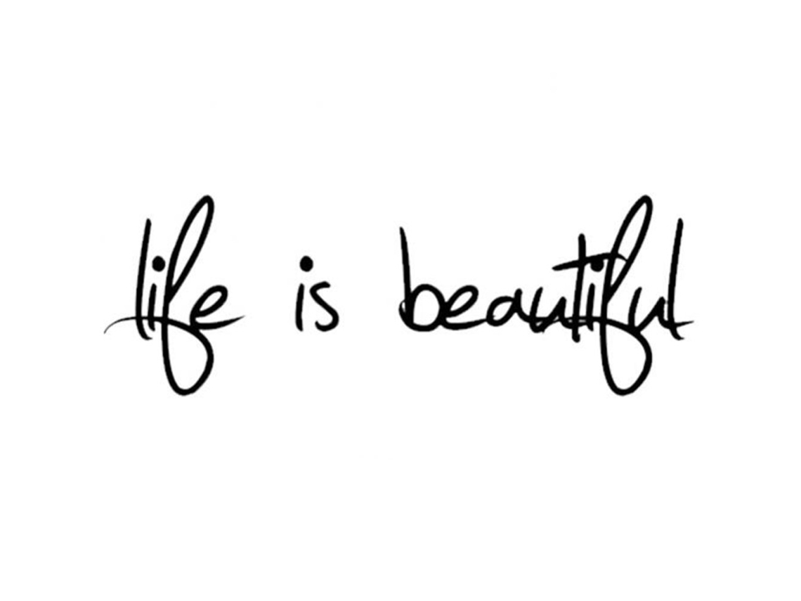 2026-calcomanía De Pared Con Frase "life Is Beautiful" Decorativa Removable Para Sala De Estar Hogar Arte