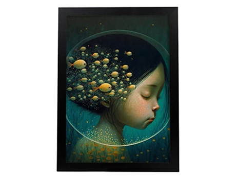 NACNIC Poster Compañía En Estilo Surrealismo Cinematográfico Ilustraciones Y Grabados De Historieta Abstracta Y Artística A3 Marcos Negros