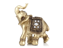 Pequeña estatua decorativa elegante de elefante dorado