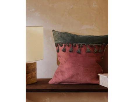 Funda de cojín decorativa negra+burdeos BOD HOME