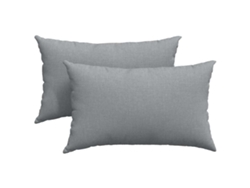 Cojines De Sofá 2 Uds Gris Claro 50 X 30 Cm Tela