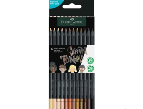 Pack 12 Lápices FABER-CASTELL Skin Tones Blackedition