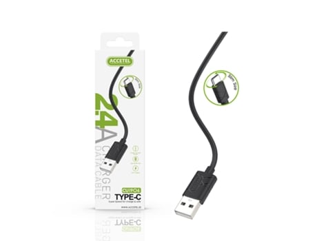 Cable ACCETEL para TCL 305 (1 m - Negro)