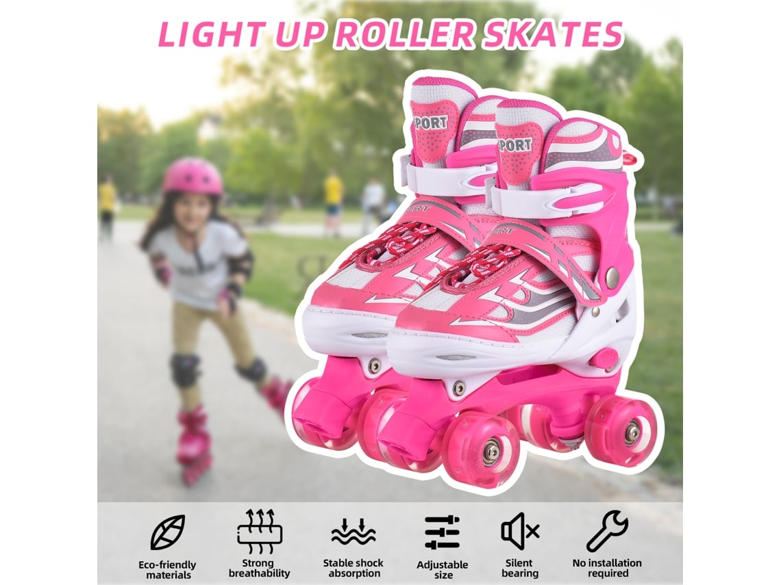2026-patines Con Luces Para Niñas Edades 5-12 Ajustables Patines Infantiles Ideales Para Niños Y Niñas