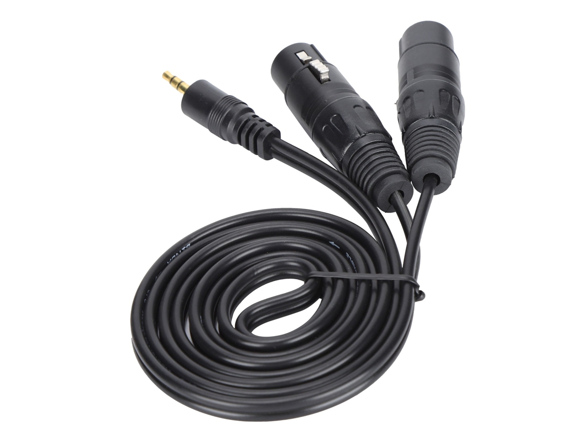 Cable De Micrófono Doble De 3,5 Mm A Xlr Hembra, 1,5 M, Pvc, Con Reducción De Ruido, Para Estudios Y Actuaciones En Directo.