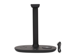 Base De Carregamento Sem Fio 4 Em 1 Com Suporte Para Fones De Ouvido Qi 15w Carga Rápida Design Detachável