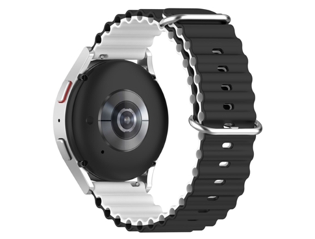 Correa de Silicona bicolor ajustable 20mm para Huami Amazfit GTS 4/GTS 4 Mini/GTS 3 - blanco/negro