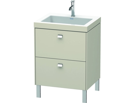 Lavabo para muebles DURAVIT Brioso c-bonded con base de 60,0x48,0 cm 2 extraíbles sin rebosadero con banco para grifos 1 agujero para grifos