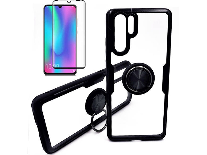 Kit Carcasa y Protector Cristal 5D Huawei P30 Pro Clear Armor Transparente