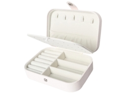 Estuche de Joyas de Viaje Caja de Cuero PU 2 Capas para Pendientes, Anillos y Collares Kofihety