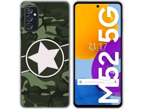 Carcasa Samsung Galaxy M52 5G TUMUNDOSMARTPHONE Camuflaje 01 Multicolor