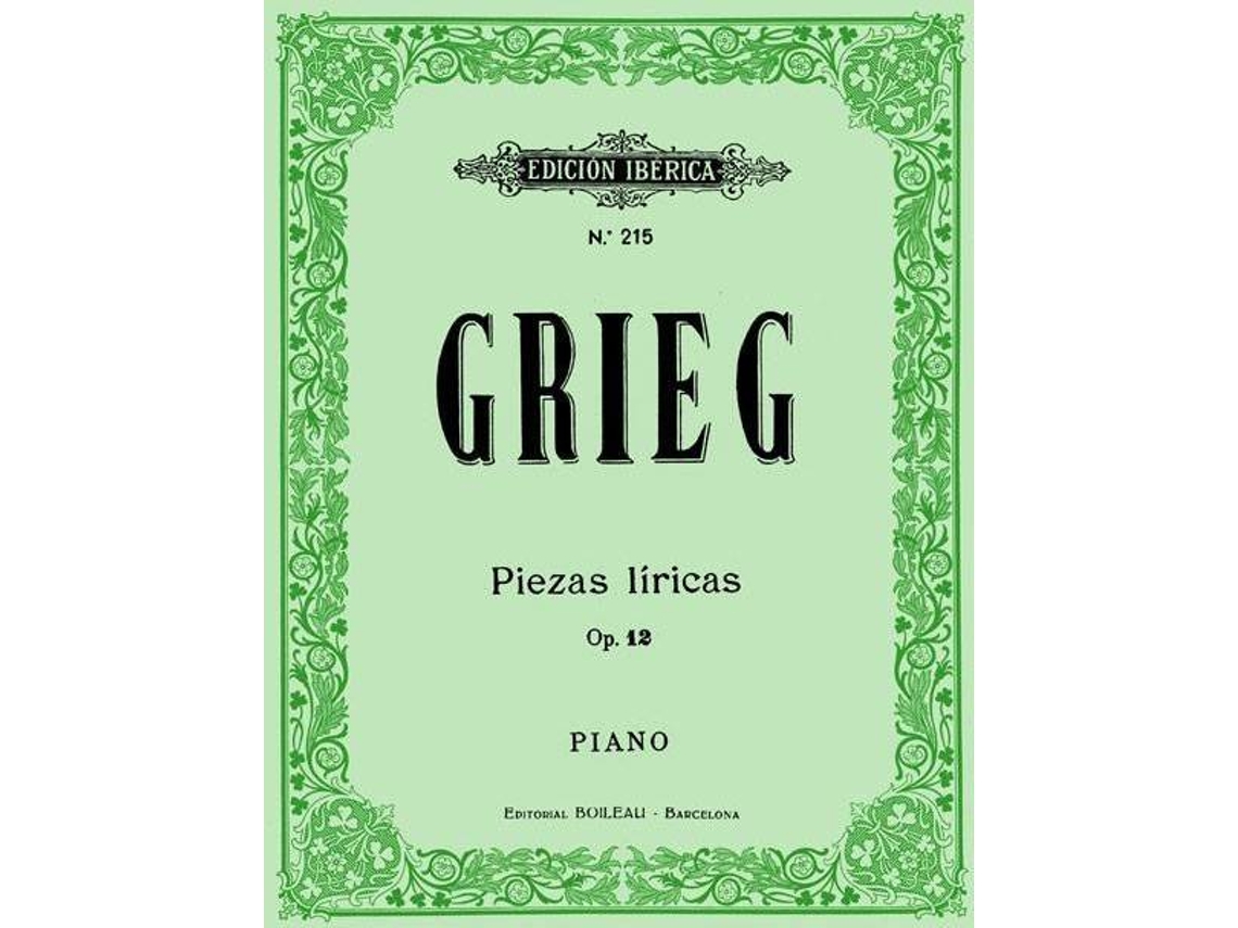Libro Piezas Líricas Op.12 de Edvard Grieg (Español)