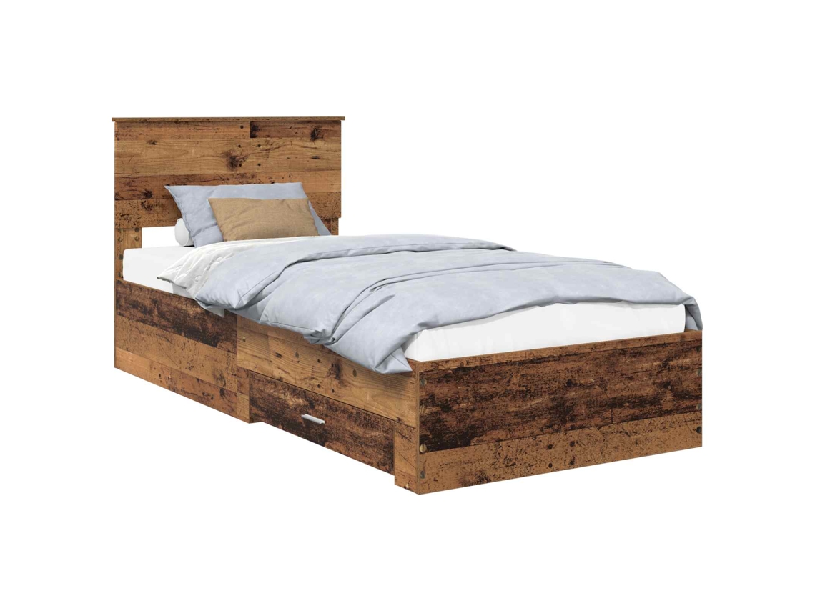 Maison Exclusive - Estructura De Cama Con Cabecera Madera Vieja 90 X 190 Cm