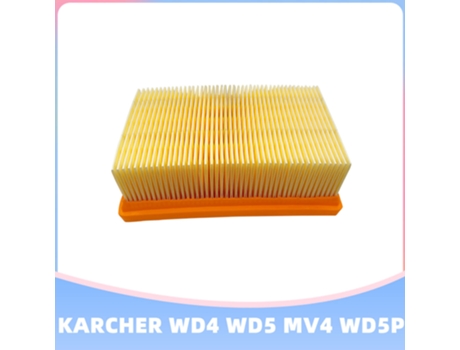 Filtro plisado plano de repuesto para Karcher Mv4 Mv5 Mv6 Wd4 Wd5 Wd6, repuestos de aspiradoras multiusos para hogar y jardín