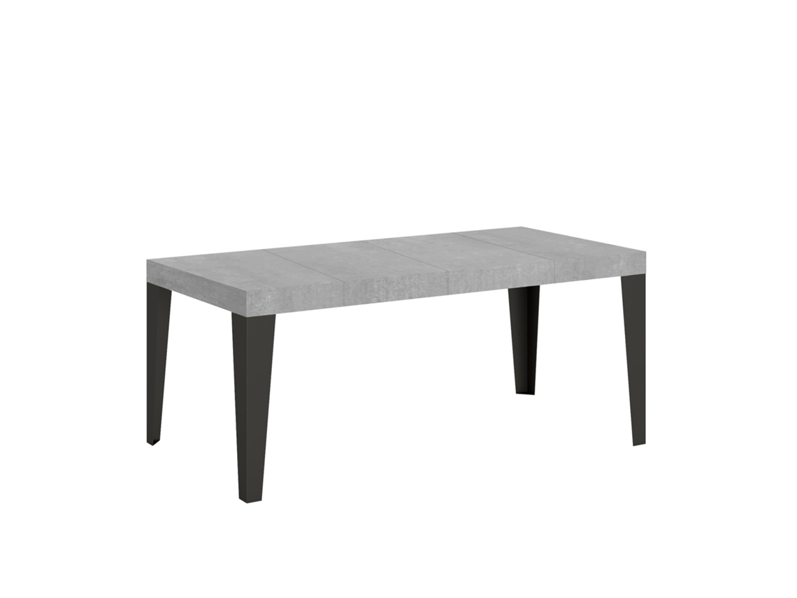 Mesa extensible 90x90/246 cm Flame Premium Cemento estructura Antracita ITAMOBY