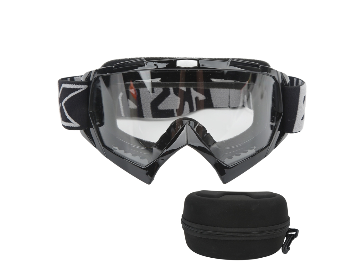 Gafas De Moto Todoterreno Ajustables, Color Negro Transparente