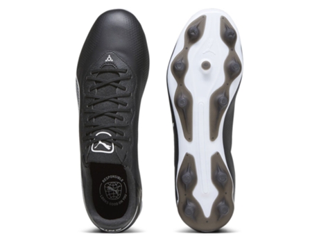 Botas de fútbol Unisex para Fútbol PUMA King Fg Ag Negro (46)