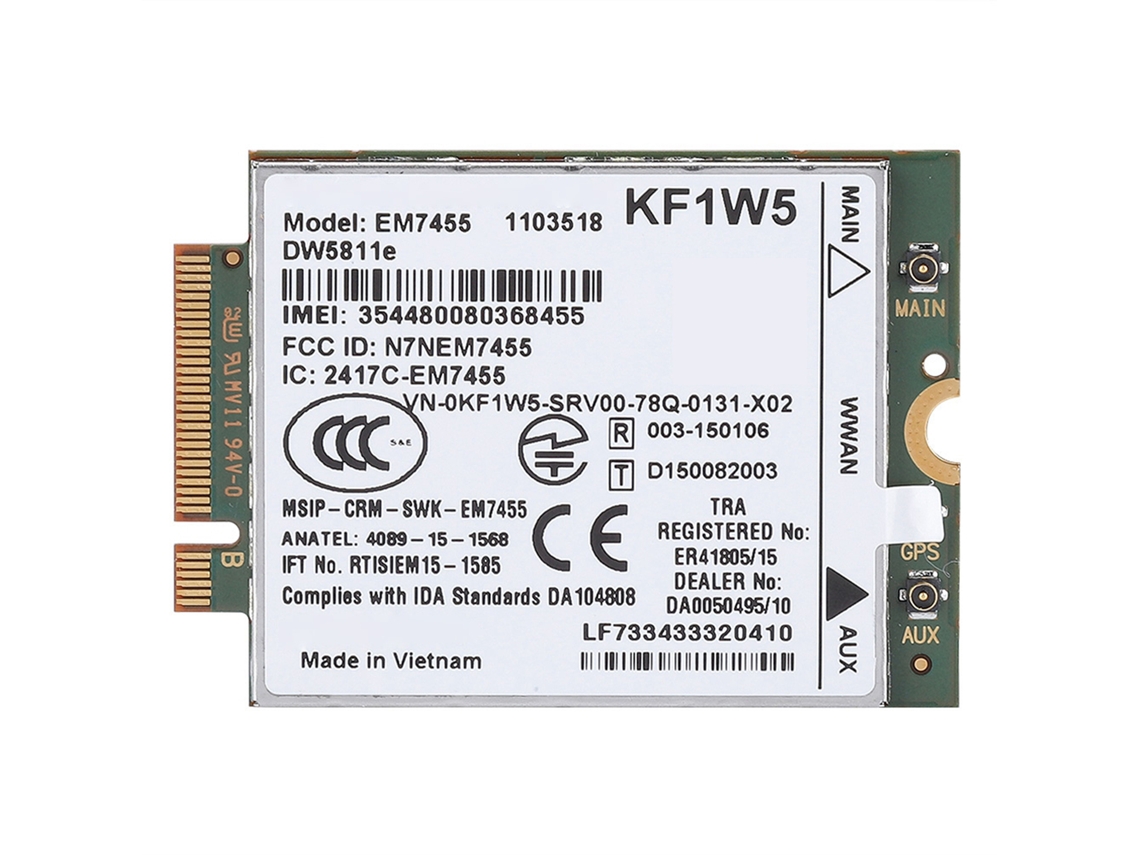 Módulo de tarjeta de red 4G (reemplazo compatible para comunicación inalámbrica) Módulo de tarjeta de red 4G EM7455