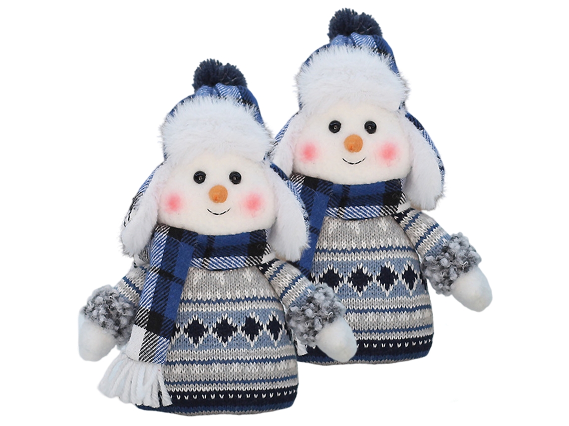 Muñeco de nieve de peluche, decoración navideña hecha a mano TRUYUETY