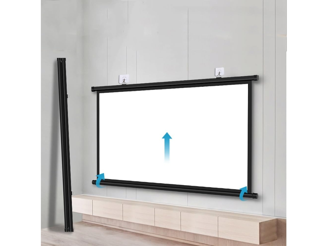 Pantalla De Proyección Portátil De 30, 40, 50, 60 Y 72 Pulgadas, Para Cine En Casa, Montaje En Pared O Techo,