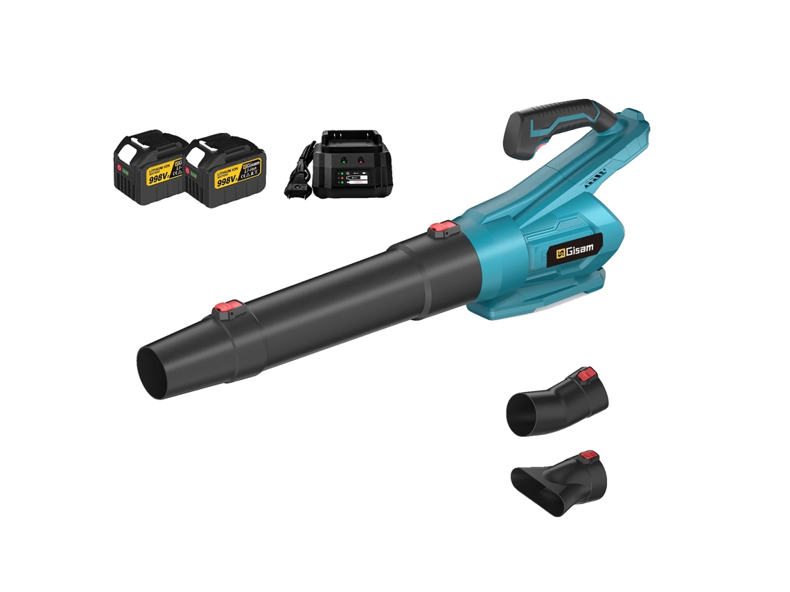 Soplador eléctrico, motor sin escobillas, flujo de aire ajustable, 2 baterías OEM