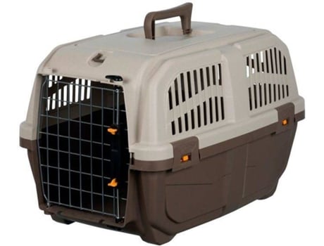 Transportín de Coches para Perros MP BERGAMO Transpirable (Marrón - Metal)