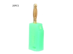 Omni-20 Piezas Conector De Terminal De Panel Jack Banana 2mm Verde Socket De Cobre