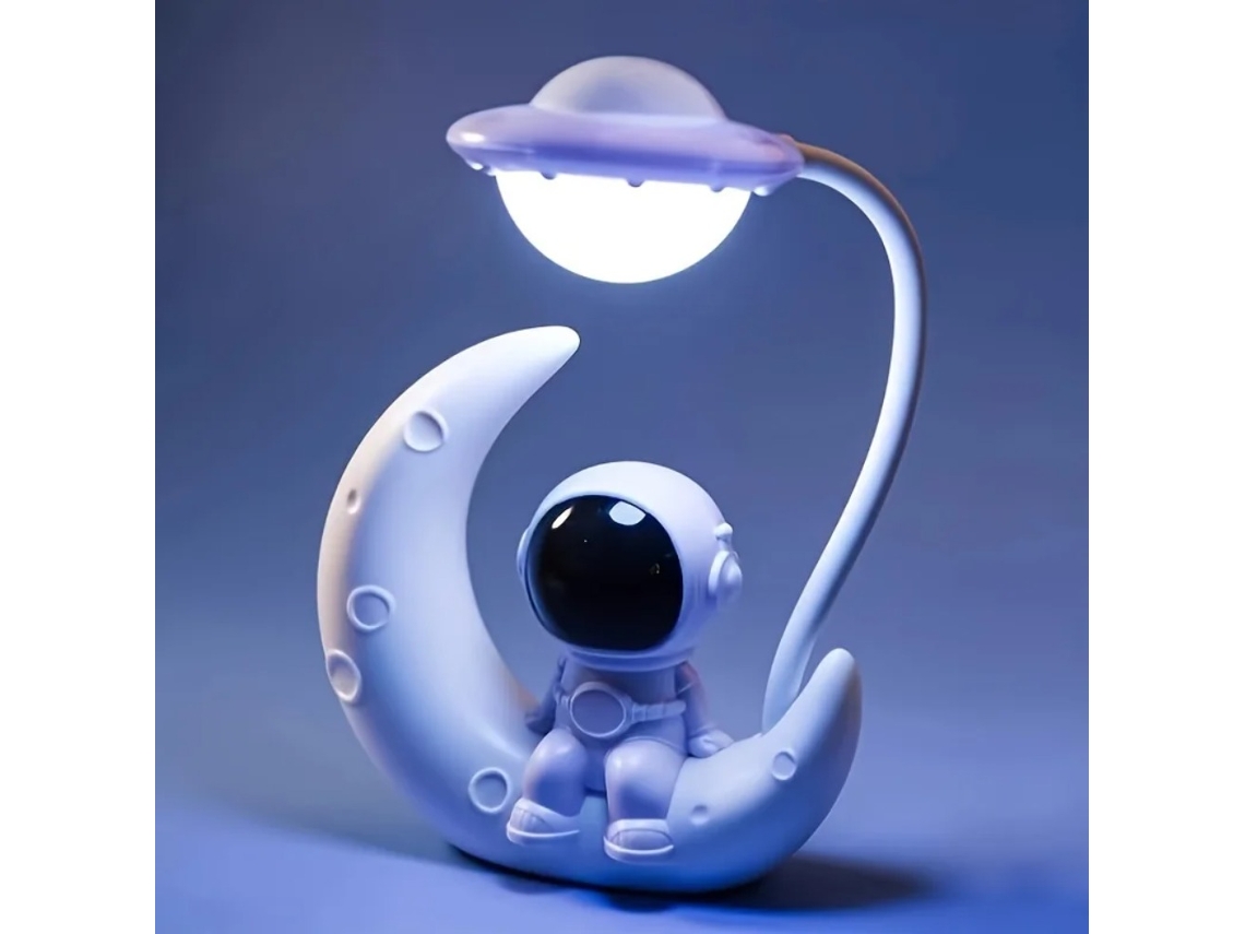 Lámpara de luna con astronauta creativa, luz nocturna LED para dormitorio, regalo decorativo para Navidad y fiestas. Viewleaf