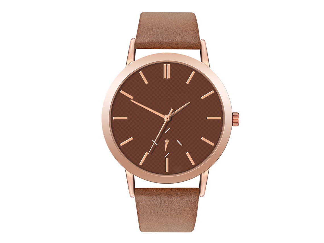 Reloj De Pulsera Analógico De Cuarzo Unisex Con Esfera Redonda, Fashion Café
