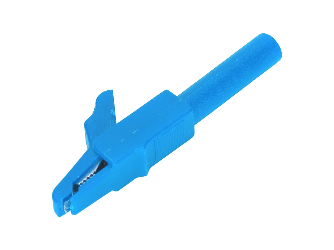 10 Piezas Pinza Aislada De Seguridad Para Pruebas Eléctricas Con Jack Banana 4mm Para Coche Barco Camión Azul