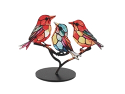 Adornos de pájaros en las ramas para la decoración del hogar