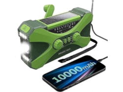 Radio de emergencia GOKOCO de 10000 mAh con manivela solar