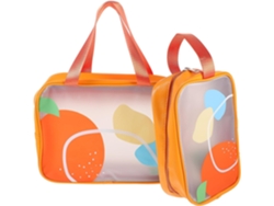 Lot De 2 Trousses Toilyte Transparentes En Format Voyage, Trousse Maquillaje Séparation Humide Y