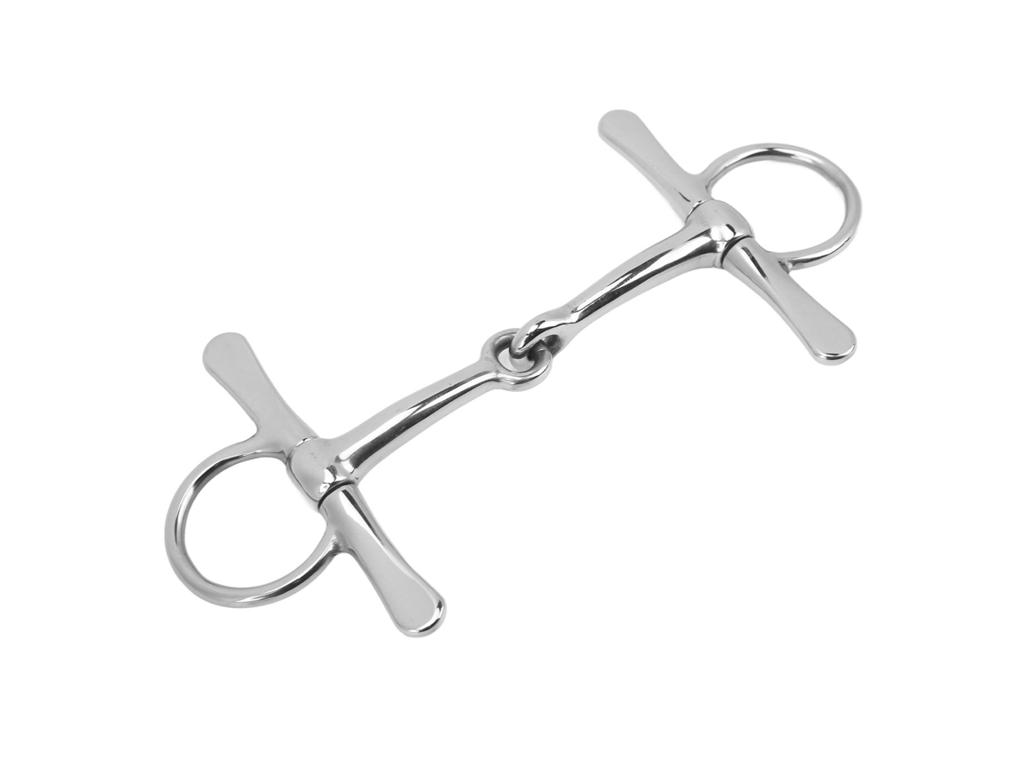 Bocado De Embocadura De Caballo De Acero Inoxidable Con Carrilleras Completas Y Rodillo De 125 Mm Para Control Y Prevención De La Mordida.