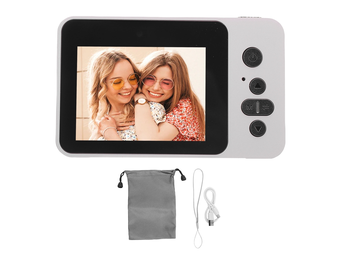 Cámara digital de 12 MP y 1080p con enfoque automático, compacta para vlogs y selfies, pequeña y portátil.
