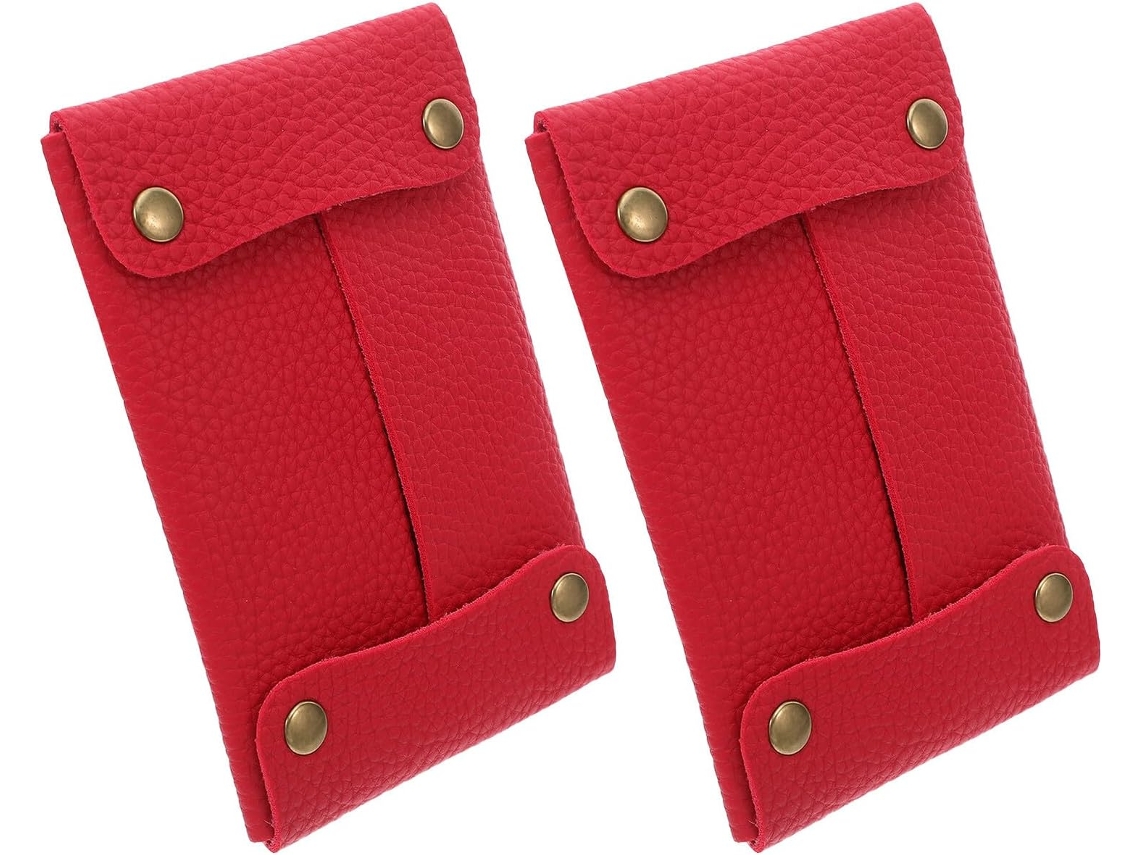 Juego de 2 dispensadores de pañuelos para coche, dispensador de pañuelos y toallas de papel, rojo.