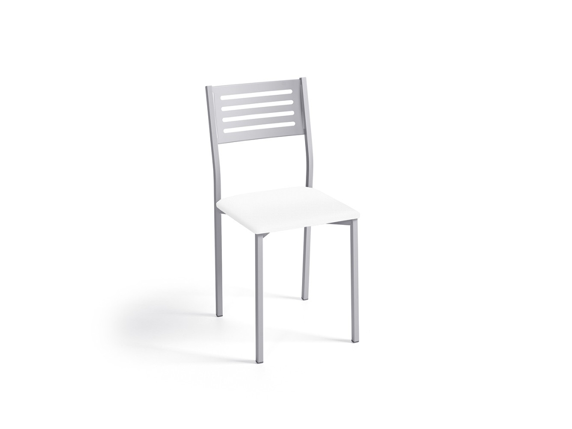 Cadeira de Cozinha Kati em Alumínio 38x86x47cm Michigan Branco FANMUEBLES