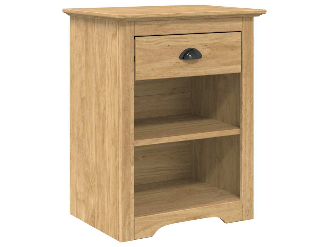 Maison Exclusive - Armario De Noche Con Cajón Bodo Marrón Miel 53 X 38,5 X 67 Cm