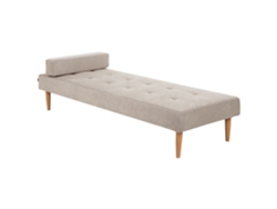 Chaise longue BELIANI Niort de Poliéster Beige 74x200x40