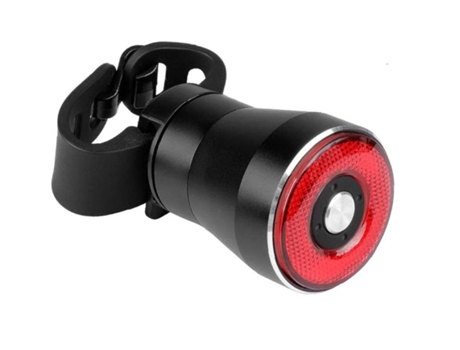 Luz trasera de bicicleta impermeable luz trasera de bicicleta con Sensor de freno tija de sillín luces traseras negro-negro ENZONS