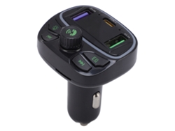 Transmissor De Rádio Fm Sem Fio Carro Adaptador Usb C Bluetooth Reprodutor De Música Mp3 Com Display Digital