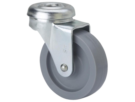 Rueda Giratora Agujero M10 21Br60-Bp Plastico Gris Eje Liso ALEX