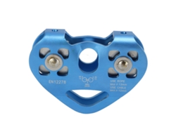 Polea Doble De Escalada De 30 Kn Con Forma De Corazón Para Teleféricos Y Transporte Aéreo - Azul